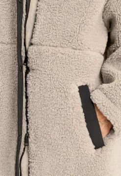 Fleecejakke med hætte