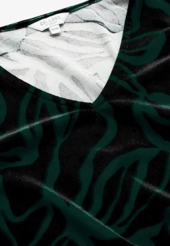 Fløjlstunika med rynket ærmedetalje