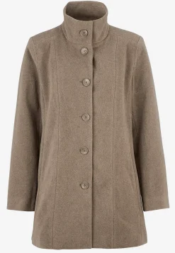 Frakke med opretstående krave