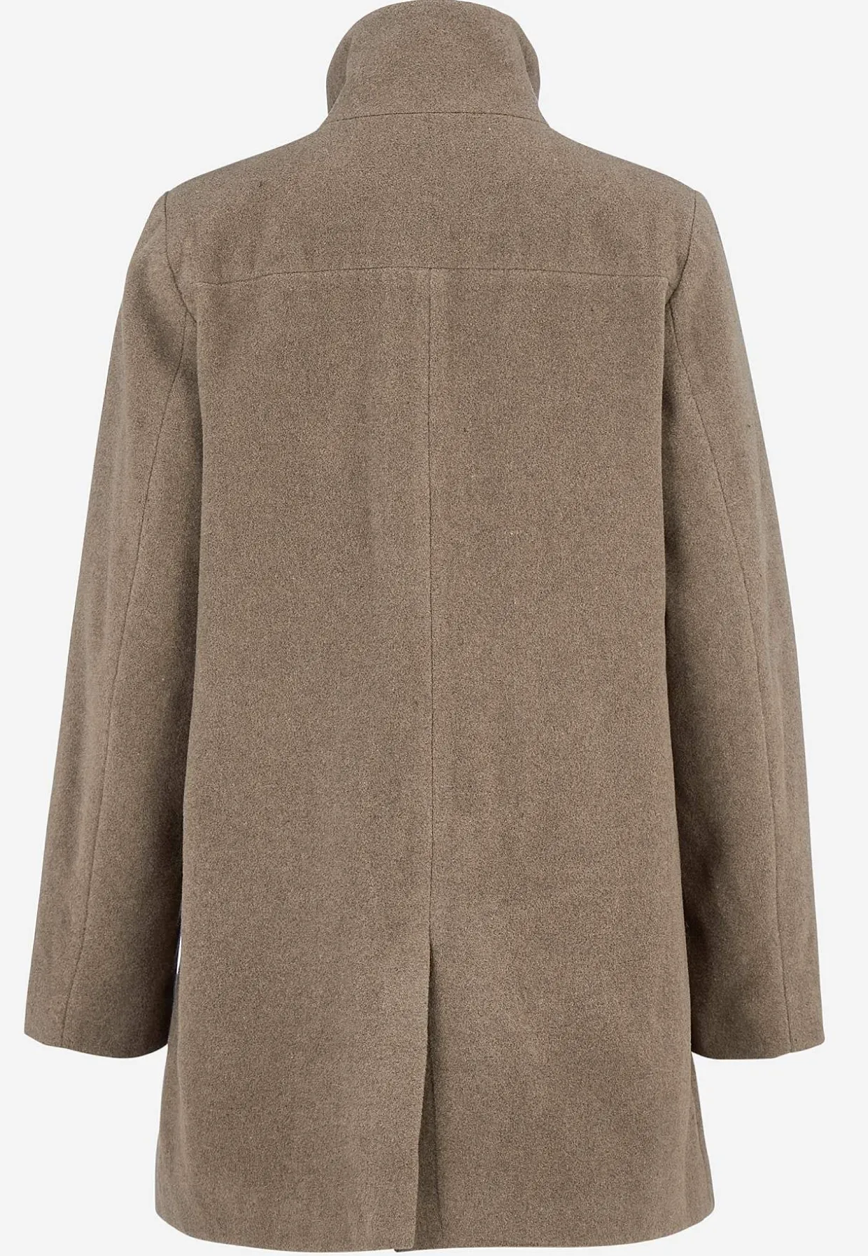 Frakke med opretstående krave