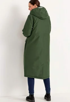 Funktionel, varmt foret, lang parka