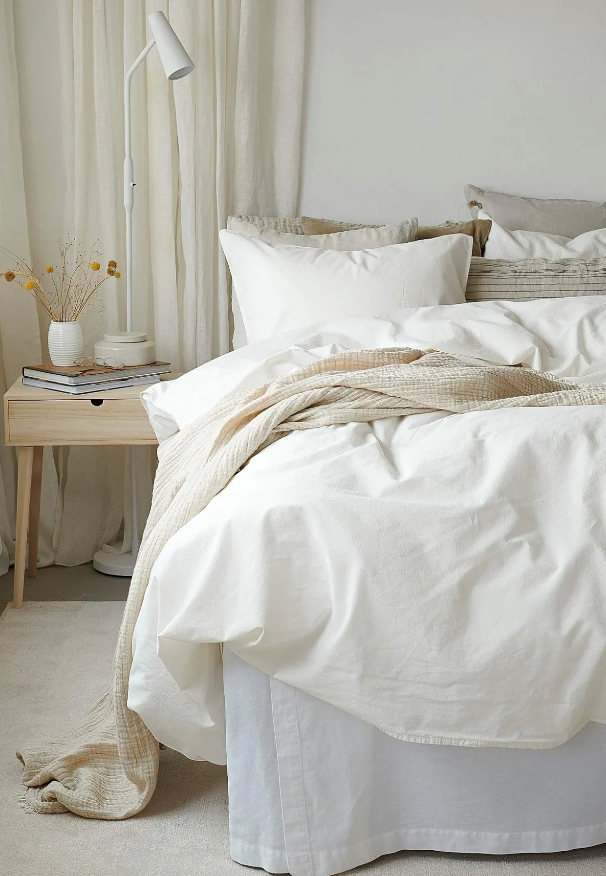 Garnfarvet sengesæt