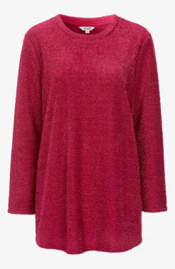 Glitrende, strikket trøje