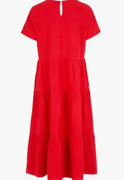 Hørkjole med volanter