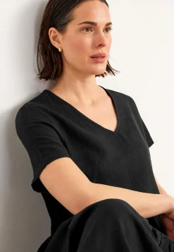 Hørkjole med volanter | Cellbes