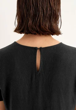 Hørkjole med volanter | Cellbes