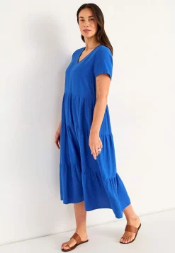 Hørkjole med volanter | Cellbes