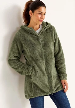 Hyggelig fleecejakke med hætte