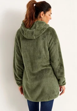 Hyggelig fleecejakke med hætte