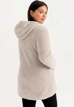 Hyggelig fleecejakke med hætte | Cellbes