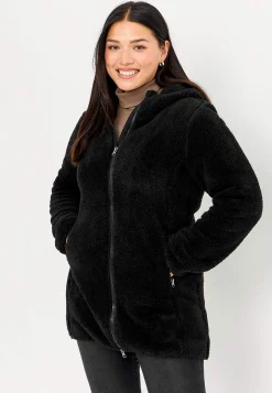 Hyggelig fleecejakke med hætte