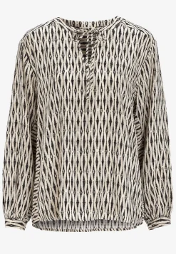 Jacquardvævet bluse