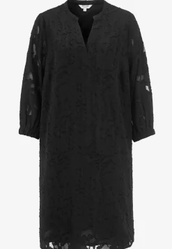 Jacquardvævet, næsten gennemsigtig kjole