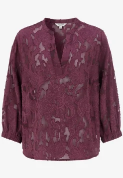 Jacquardvævet, næsten gennemsigtig bluse | Cellbes