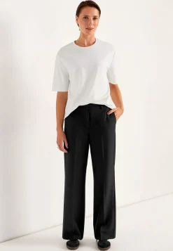 Jakkesætsbukser med pressefold Pia