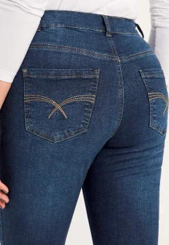 Jeans med elastik i siderne Elsa