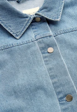 Jeansjakke med bindebånd