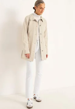 Jeansjakke med bindebånd