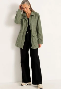 Jeansjakke med lynlås