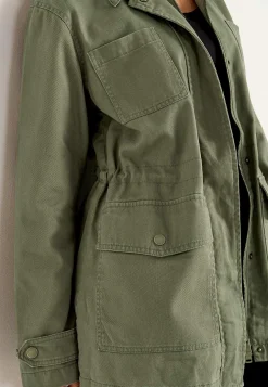 Jeansjakke med lynlås