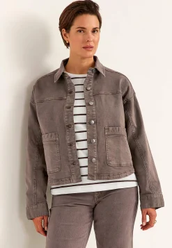 Jeansjakke med stræk