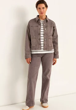 Jeansjakke med stræk