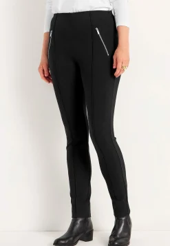 Jerseybukser med syede pressefolder Lisa