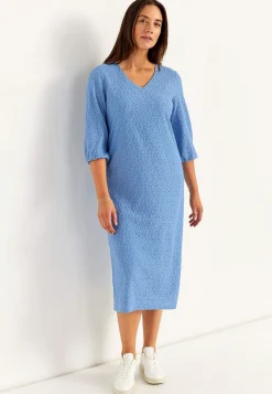 Jerseykjole med broderet hulmønster | Cellbes