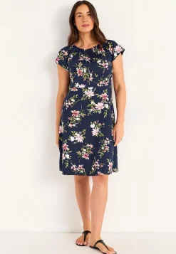 Jerseykjole med et blomstermønster
