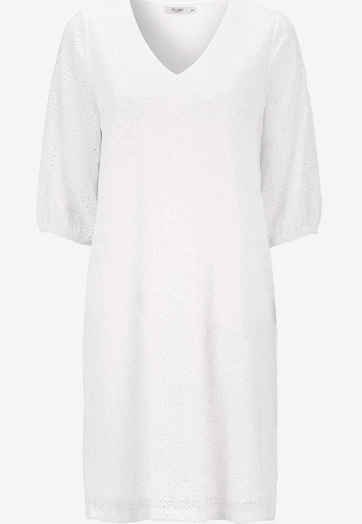 Jerseykjole med hulbroderi