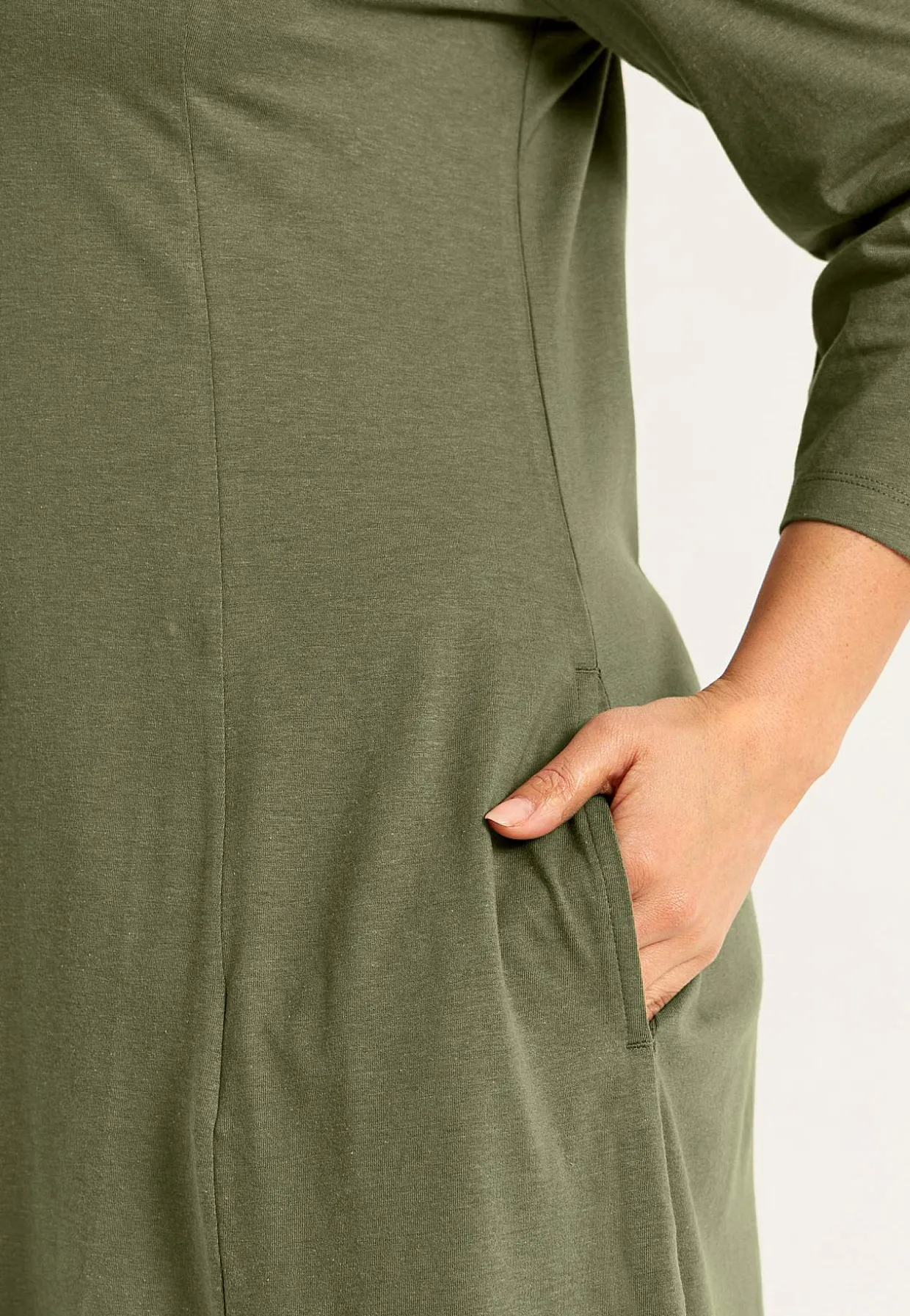 Jerseykjole med lommer