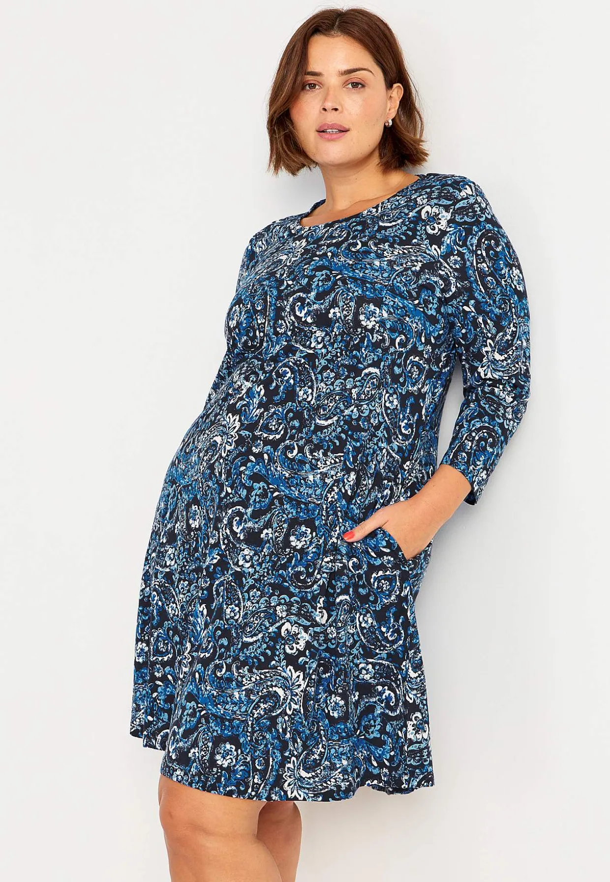 Jerseykjole med lommer