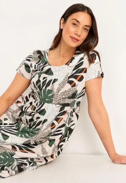 Jerseykjole med volant