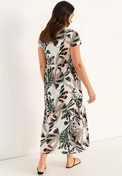 Jerseykjole med volant