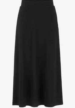 Jerseynederdel med svaj med lommer