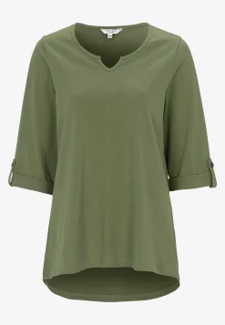 Jerseytop med 3/4 lange ærmer