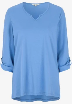 Jerseytop med 3/4 lange ærmer