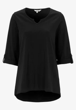 Jerseytop med 3/4 lange ærmer