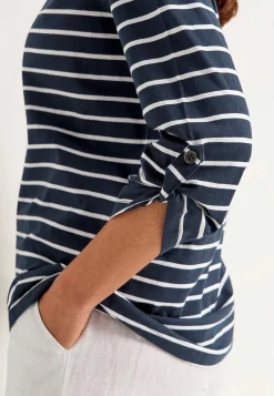 Jerseytop med 3/4 lange ærmer