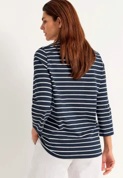 Jerseytop med 3/4 lange ærmer