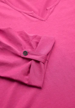 Jerseytop med 3/4 lange ærmer