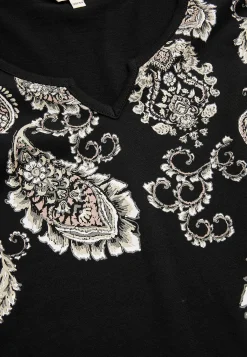 Jerseytop med 3/4 lange ærmer