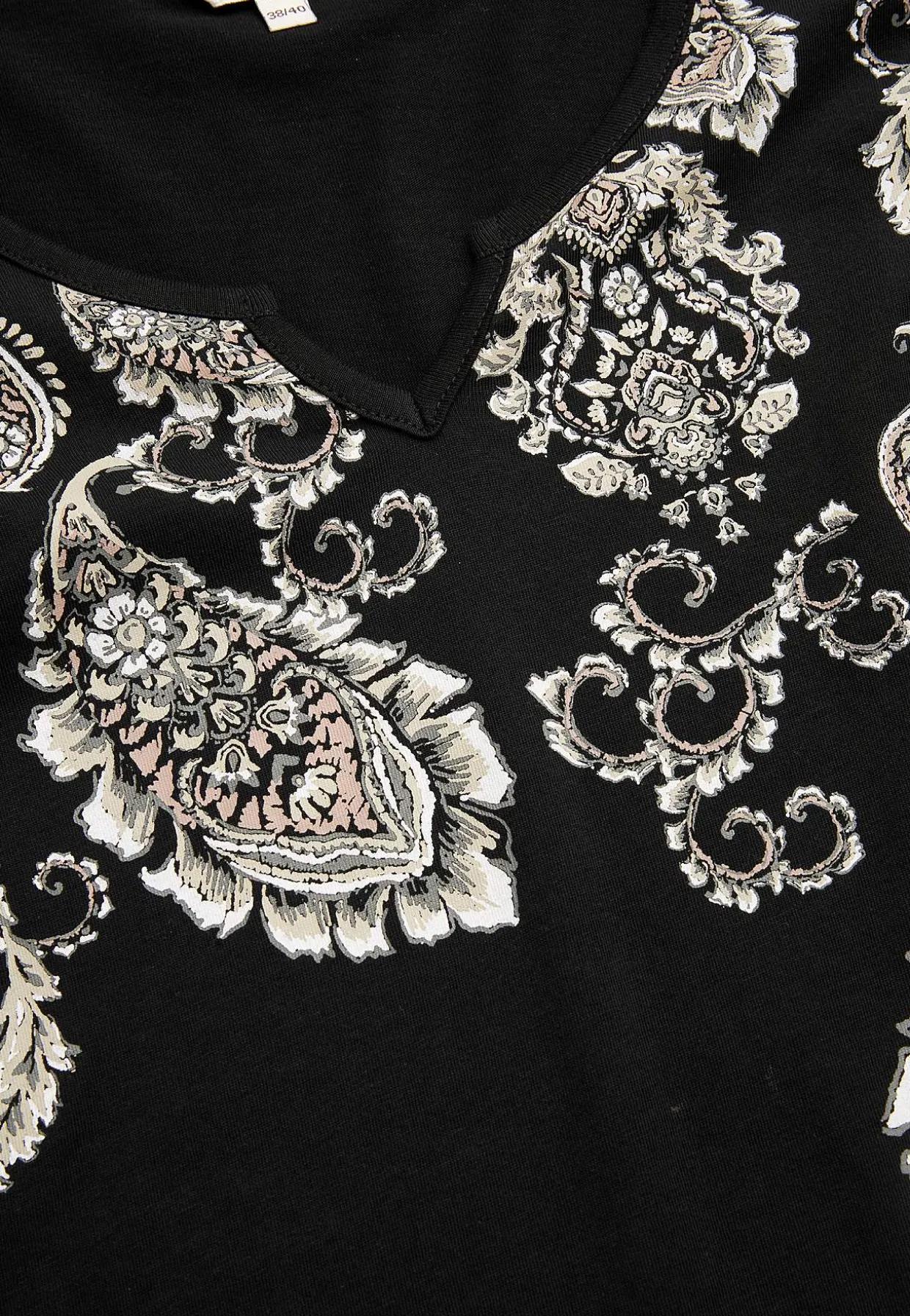 Jerseytop med 3/4 lange ærmer