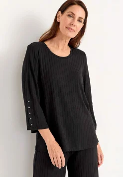 Jerseytop med knapper