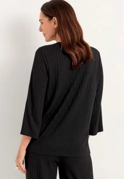 Jerseytop med knapper