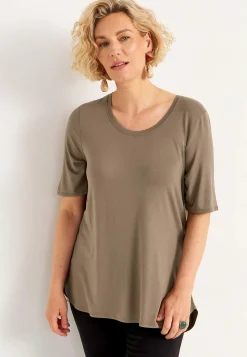 Jerseytop med korte ærmer