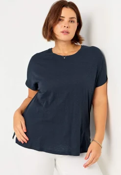 Jerseytop med korte ærmer