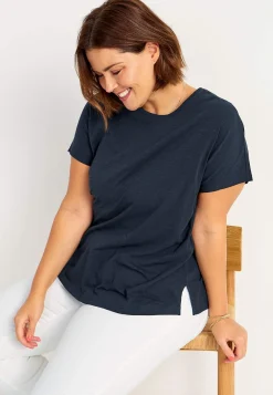 Jerseytop med korte ærmer