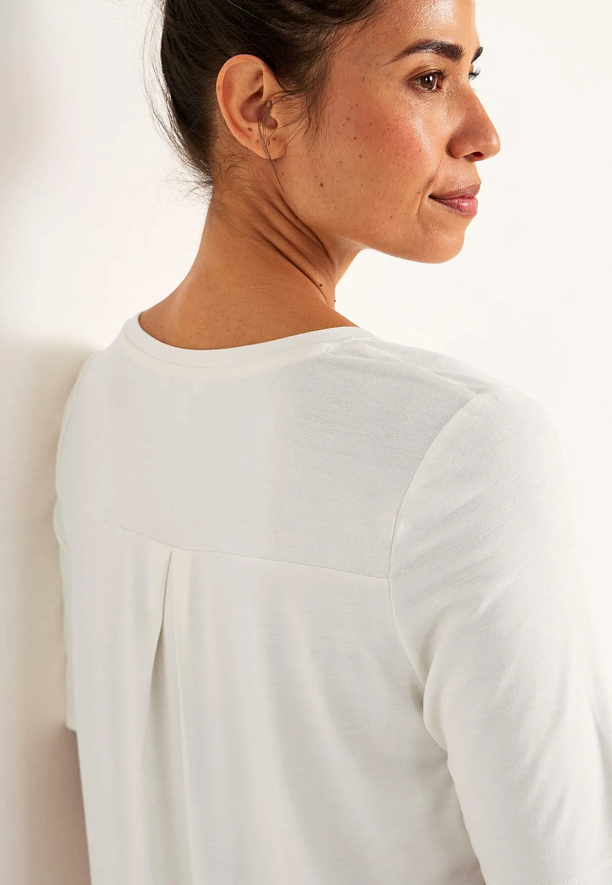 Jerseytop med korte ærmer