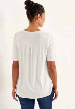 Jerseytop med korte ærmer